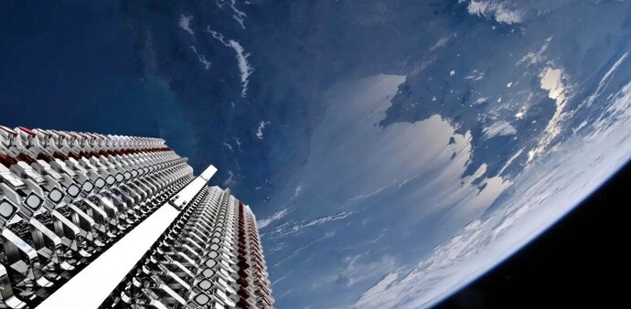 Starlink satellite in orbit Starlink satellite in orbit