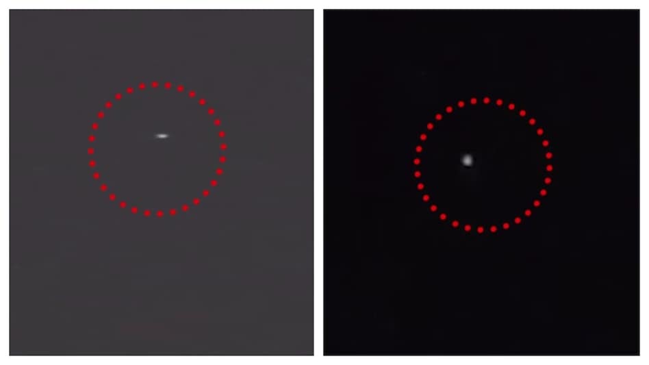Suspected Pakistani drones were spotted hovering near LoC. (Screengrab) Suspected Pakistani drones were spotted hovering near LoC. (Screengrab)