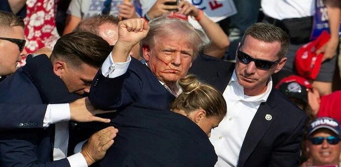 Iranian TV airs chilling message alongside image of Trump from Butler rally Iranian TV airs chilling message alongside image of Trump from Butler rally