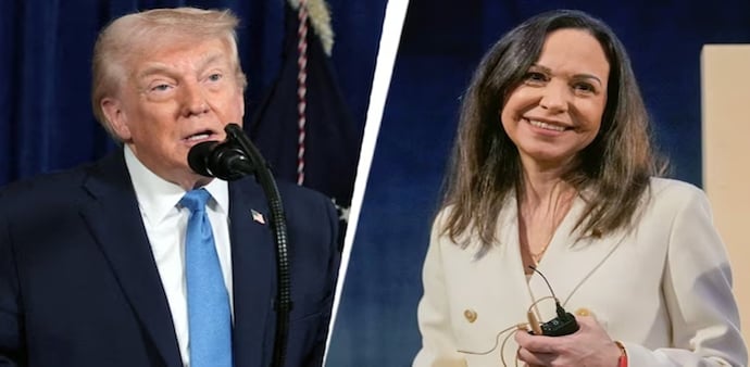 Nobel laureate Maria Corina Machado presents Peace Prize medal to Trump amid Venezuela crisis Nobel laureate Maria Corina Machado presents Peace Prize medal to Trump amid Venezuela crisis