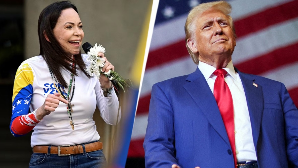 Nobel laureate Maria Corina Machado gives away her peace prize to Donald Trump