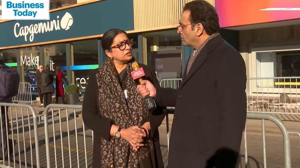 WEF Summit Davos 2026: Smriti Irani in conversation with Business Today Group Editor Siddharth Zarabi