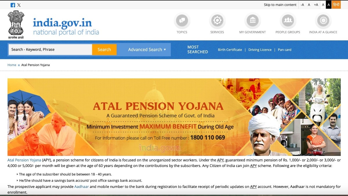 Budget 2026: Union Cabinet approves extension of Atal Pension Yojana till FY31