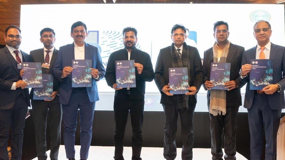 WEF Davos 2026: Chief Minister Revanth Reddy said the policy outlines Telangana’s plan to expand its role across global healthcare supply chains. WEF Davos 2026: Chief Minister Revanth Reddy said the policy outlines Telangana’s plan to expand its role across global healthcare supply chains.