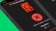 The app sends a red “X” warning, asking shoppers to put the product back on the shelf.