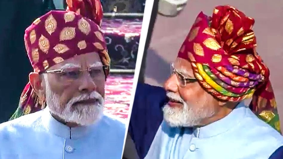 PM Modi’s Republic Day look: tie-and-dye Rajasthani safa and Nehru jacket set the tone in Delhi PM Modi’s Republic Day look: tie-and-dye Rajasthani safa and Nehru jacket set the tone in Delhi