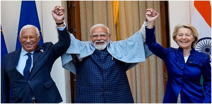 India’s bilateral goods trade with the EU stood at $136.5 billion in 2024–25, with exports of $75.85 billion and imports of $60.68 billion, making the bloc India’s largest trading partner. India’s bilateral goods trade with the EU stood at $136.5 billion in 2024–25, with exports of $75.85 billion and imports of $60.68 billion, making the bloc India’s largest trading partner.