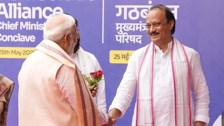 Narendra Modi with Ajit Pawar Narendra Modi with Ajit Pawar