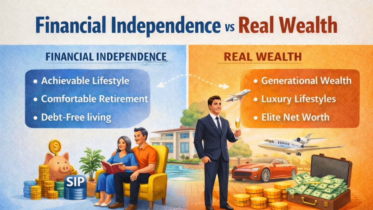 Experts say that financial independence is not equal to real wealth creation and outcomes depend on discipline and starting point.