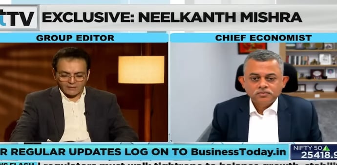 Furthermore, the Axis Bank chief economist said that geopolitics is not the chink in the armour for India. (Image: YouTube screengrab) Furthermore, the Axis Bank chief economist said that geopolitics is not the chink in the armour for India. (Image: YouTube screengrab)