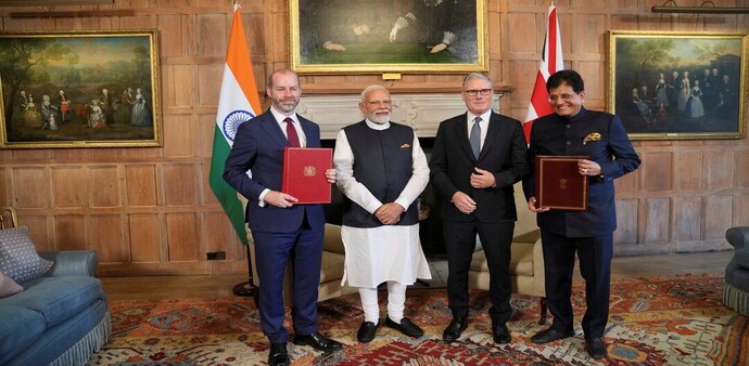 Narendra Modi and Keir Starmer signed the India-UK FTA last year Narendra Modi and Keir Starmer signed the India-UK FTA last year