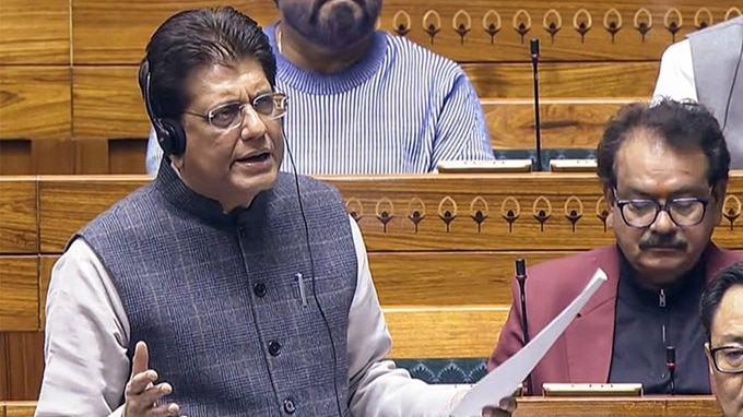 Commerce and Industry Minister Piyush Goyal in Lok Sabha