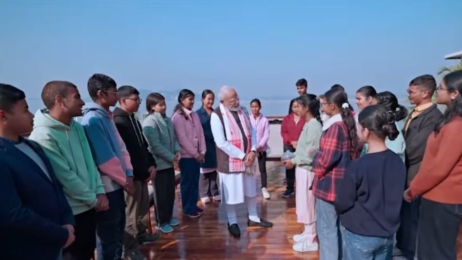 PM Modi interacts with Guwahati students PM Modi interacts with Guwahati students