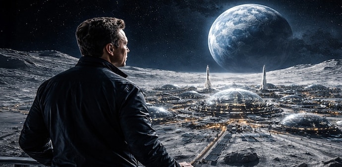 Elon Musk moon city Elon Musk moon city