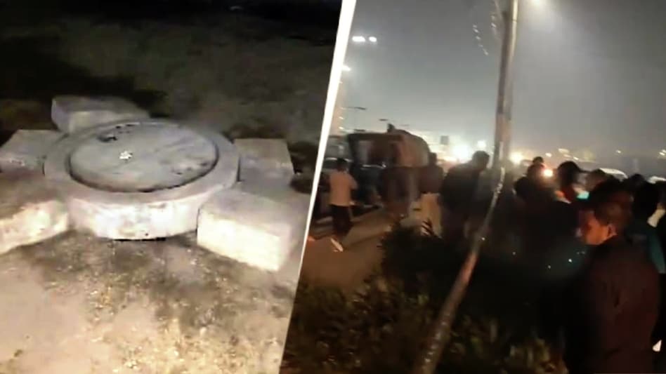 The victim Birju Kumar lost balance and fell into the manhole while returning home. (Photo: Screengrab/India Today) The victim Birju Kumar lost balance and fell into the manhole while returning home. (Photo: Screengrab/India Today)