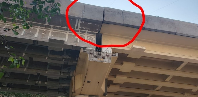 A social media user shared a photograph of a slab located opposite Friend's Academy, warning authorities of a possible installation flaw and urging an immediate safety audit. A social media user shared a photograph of a slab located opposite Friend's Academy, warning authorities of a possible installation flaw and urging an immediate safety audit.