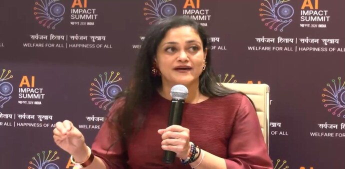 Kalli Purie, Vice-Chairperson and Executive Editor-in-Chief of the India Today Group, at the India AI Impact Summit 2026 Kalli Purie, Vice-Chairperson and Executive Editor-in-Chief of the India Today Group, at the India AI Impact Summit 2026