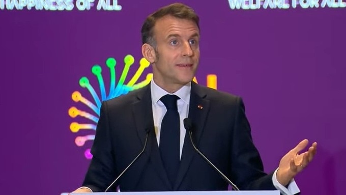 With 20 billion monthly payments cited, Macron calls AI a civilizational shift