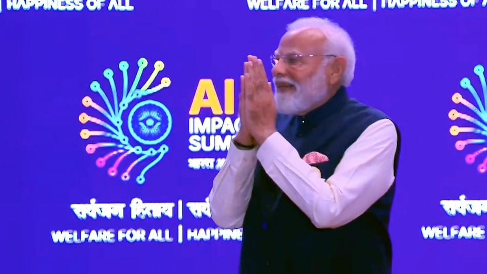 PM Modi presents the MANAV Vision at the India AI Impact Summit 2026 PM Modi presents the MANAV Vision at the India AI Impact Summit 2026