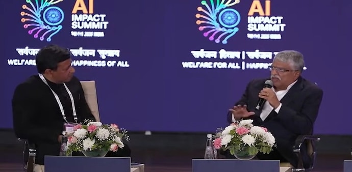 Infosys non-executive chairman Nandan Nilekani at India AI Summit Infosys non-executive chairman Nandan Nilekani at India AI Summit