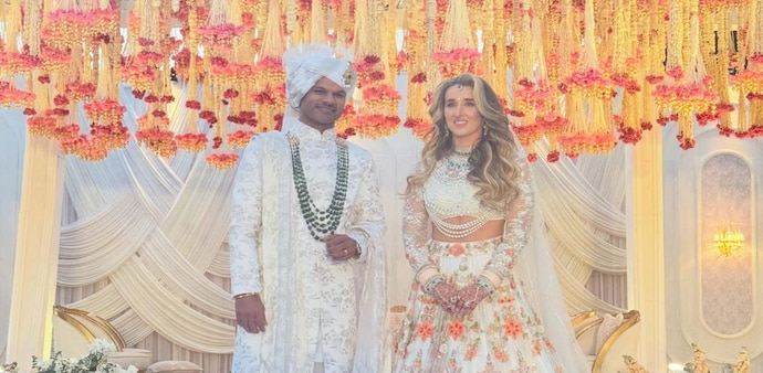Dhawan married Sophie in a private ceremony. Dhawan married Sophie in a private ceremony.