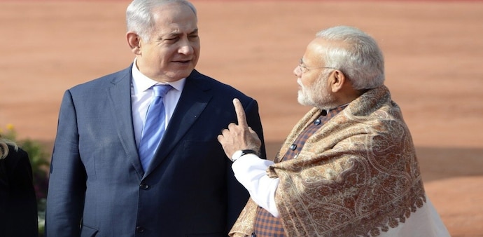 Prime Minister Narendra Modi, and Israeli PM Benjamin Netanyahu. Prime Minister Narendra Modi, and Israeli PM Benjamin Netanyahu.