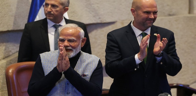 Addressing the Israeli Parliament, Modi said it was a privilege and honour to stand before the distinguished House. Addressing the Israeli Parliament, Modi said it was a privilege and honour to stand before the distinguished House.