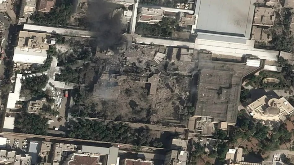 CNN said it confirmed the location of the strikes on the compound by comparing the satellite imagery with other videos of strikes in the area and triangulating their positions. CNN said it confirmed the location of the strikes on the compound by comparing the satellite imagery with other videos of strikes in the area and triangulating their positions.