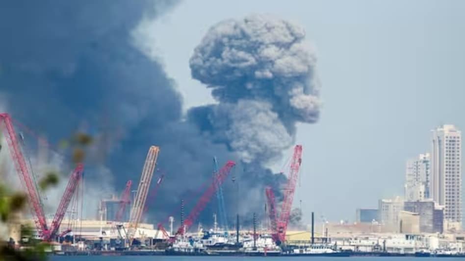 Iran claims that American naval base in the Abdullah Mubarak area of Kuwait was hit by 4 ballistic missiles and 12 drones (Pic: Reuters) Iran claims that American naval base in the Abdullah Mubarak area of Kuwait was hit by 4 ballistic missiles and 12 drones (Pic: Reuters)