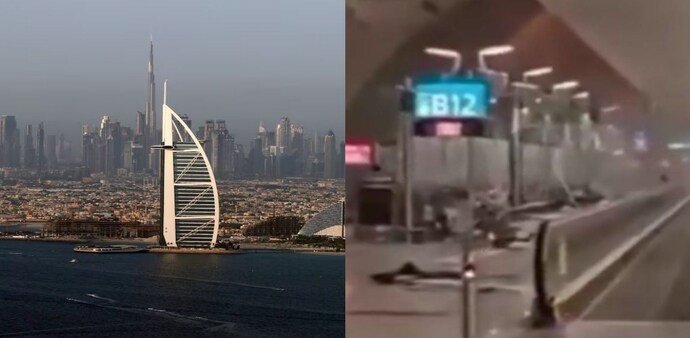 Air defence systems were activated as missiles and drones were intercepted over the skyline. Air defence systems were activated as missiles and drones were intercepted over the skyline.