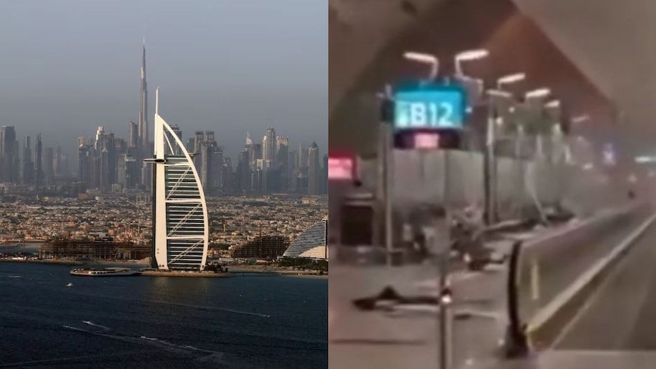 Air defence systems were activated as missiles and drones were intercepted over the skyline. Air defence systems were activated as missiles and drones were intercepted over the skyline.