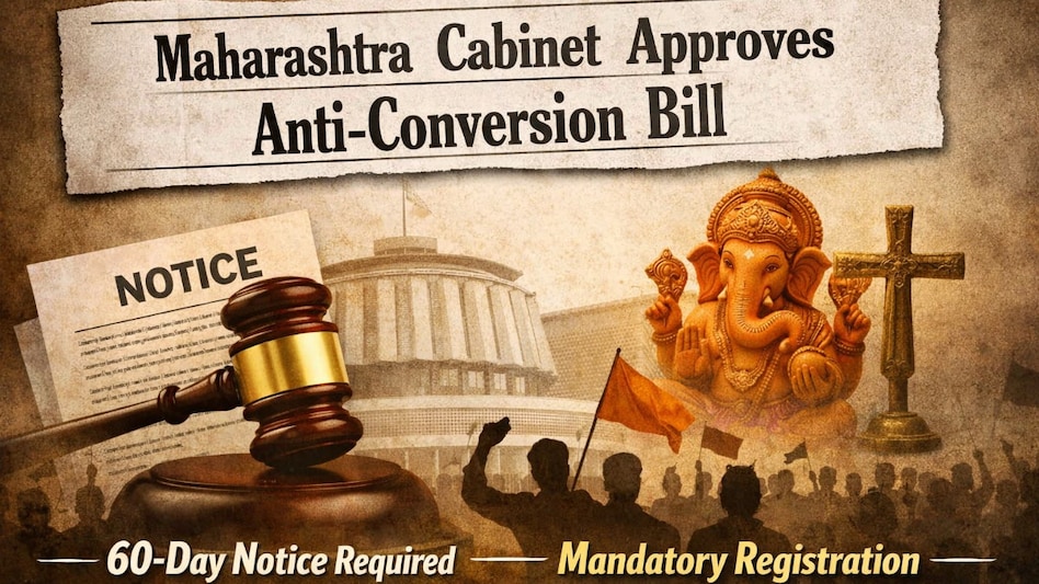 Maharashtra Cabinet Approves Draft Anti-Conversion Bill With 60-Day Notice Rule Maharashtra Cabinet Approves Draft Anti-Conversion Bill With 60-Day Notice Rule