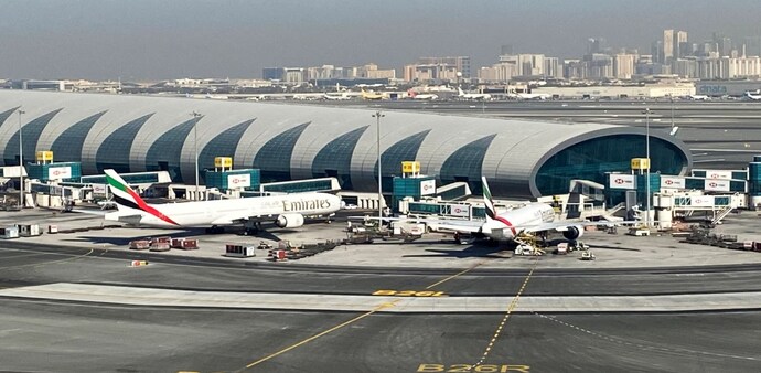Drones fall near Dubai International Airport Drones fall near Dubai International Airport