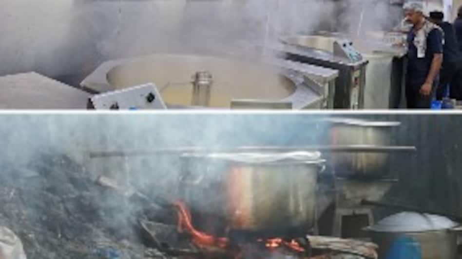 Eateries have switched entirely to large induction stoves and firewood cooking due to the ongoing LPG shortage. Eateries have switched entirely to large induction stoves and firewood cooking due to the ongoing LPG shortage.