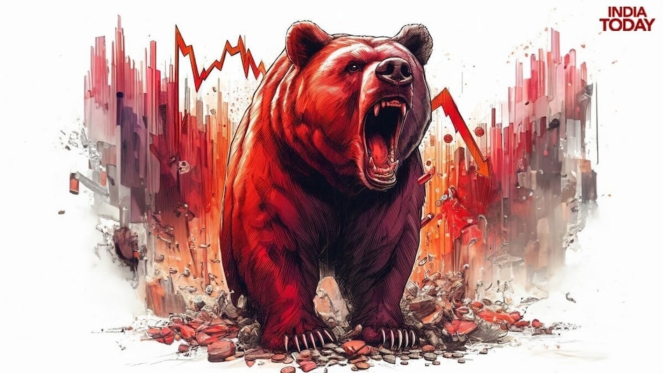 The market capitalisation of all listed Indian stocks has fallen Rs 22,65,831 crore to Rs 440.84 lakh crore on Thursday compared with Rs 463.51 lakh crore on February 27. The market capitalisation of all listed Indian stocks has fallen Rs 22,65,831 crore to Rs 440.84 lakh crore on Thursday compared with Rs 463.51 lakh crore on February 27.