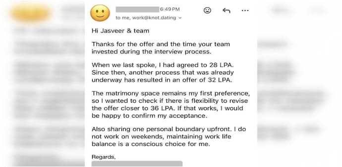 A Gurgaon CEO shared a candidate's renegotiation story and the internet is divided on it. (Photo: X) A Gurgaon CEO shared a candidate's renegotiation story and the internet is divided on it. (Photo: X)