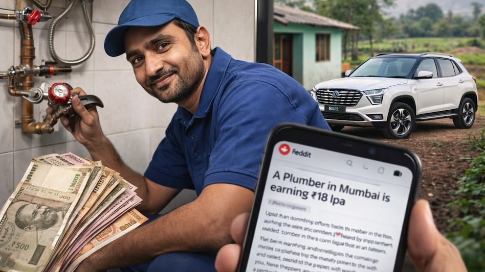 Plumber earning ₹18 LPA in Mumbai goes viral Plumber earning ₹18 LPA in Mumbai goes viral