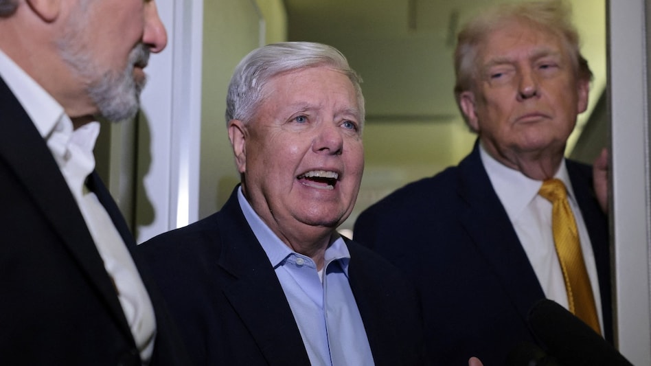 US Senator Lindsey Graham with Donald Trump US Senator Lindsey Graham with Donald Trump