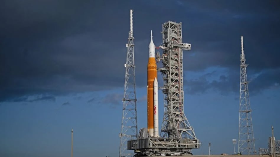 The 98 metre tall rocket travelled four miles from the Vehicle Assembly Building (VAB) to Pad 39B at the Kennedy Space Center in Florida. (Photo: NASA) The 98 metre tall rocket travelled four miles from the Vehicle Assembly Building (VAB) to Pad 39B at the Kennedy Space Center in Florida. (Photo: NASA)