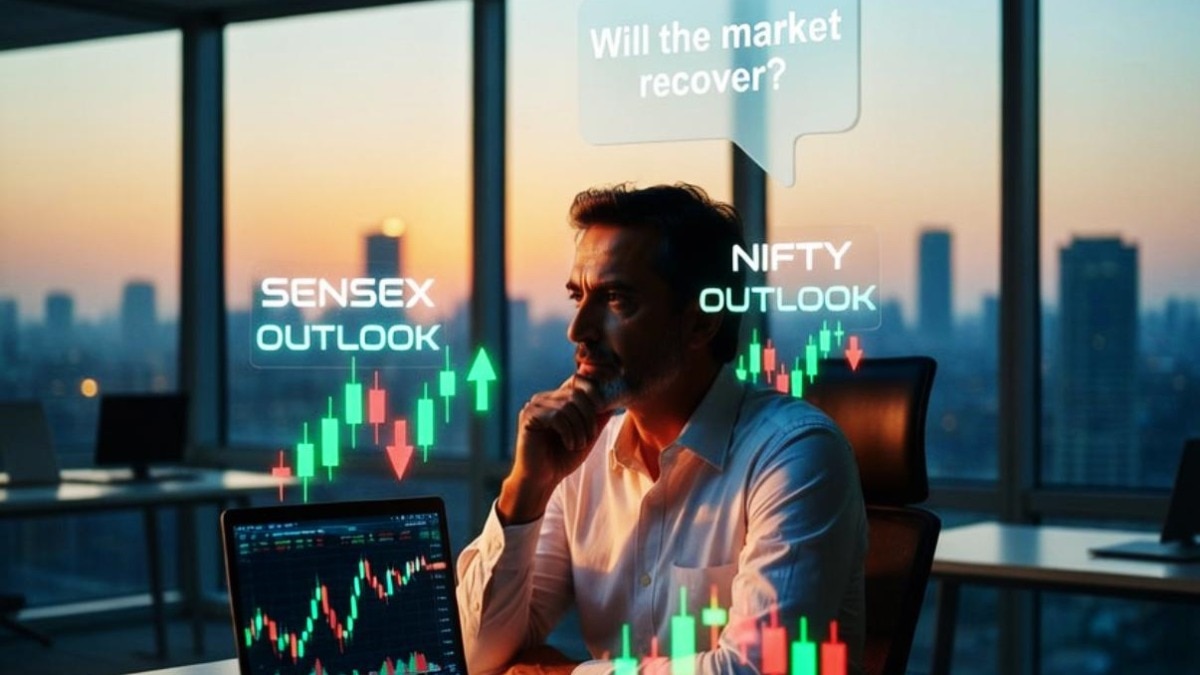 India VIX holding above 25 level signals elevated volatility and supports the negative undertone. (Pic: AI image for representational purposes only/Grok)