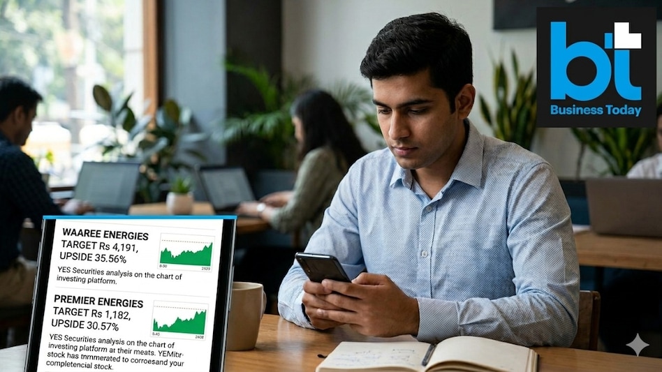 Waaree Energies was trading 0.51 per cent lower at Rs 3,091.20. Premier Energies gained 1.53 per cent to Rs 905.25. (Pic: AI generated for representational purposes only; Google Gemini AI) Waaree Energies was trading 0.51 per cent lower at Rs 3,091.20. Premier Energies gained 1.53 per cent to Rs 905.25. (Pic: AI generated for representational purposes only; Google Gemini AI)