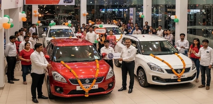 In exports, Maruti Suzuki recorded 34% year-on-year growth in volumes at 4.47 lakh vehicles for the financial year 2025-26. In exports, Maruti Suzuki recorded 34% year-on-year growth in volumes at 4.47 lakh vehicles for the financial year 2025-26.