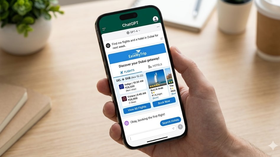 EaseMyTrip is now integrated into ChatGPT app. EaseMyTrip is now integrated into ChatGPT app.