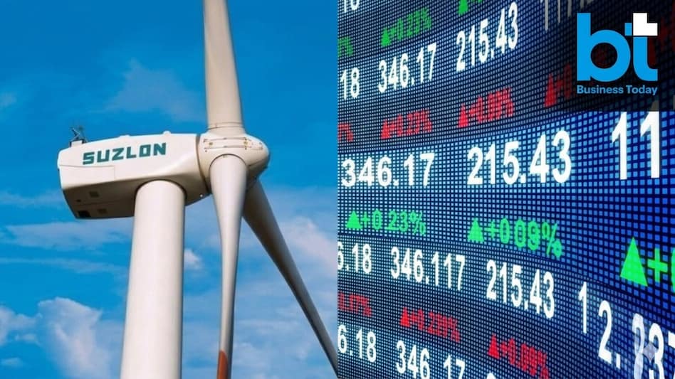 Suzlon Energy stock is trading lower than the 5 day, 10 day, 20 day, 30 day, 50 day, 100 day, 150 day and 200 day simple moving averages. Source: AI generated pic used for representational purposes) Suzlon Energy stock is trading lower than the 5 day, 10 day, 20 day, 30 day, 50 day, 100 day, 150 day and 200 day simple moving averages. Source: AI generated pic used for representational purposes)