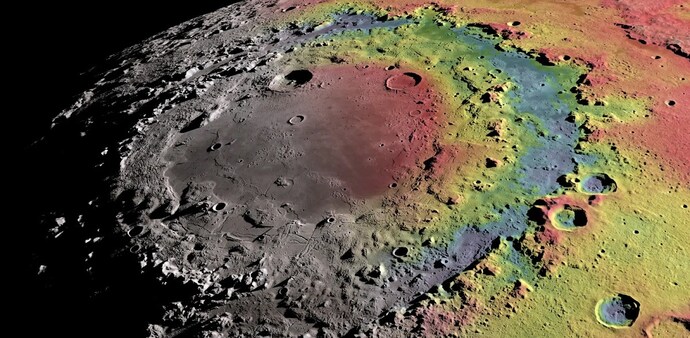 Unlike simple craters, the Orientale Basin is a multi-ring impact structure, resembling a giant bullseye across the lunar surface. Unlike simple craters, the Orientale Basin is a multi-ring impact structure, resembling a giant bullseye across the lunar surface.