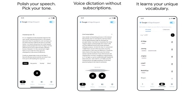 Google AI Edge Eloquent Google AI Edge Eloquent