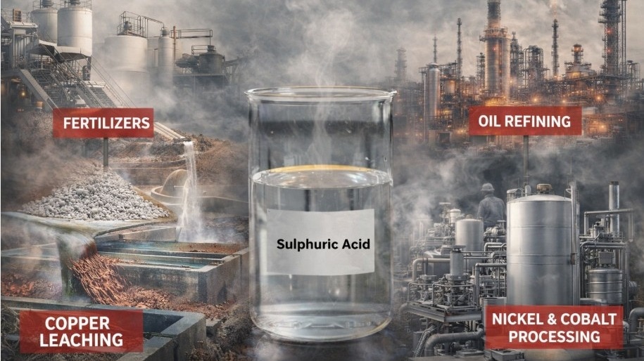 China, a major exporter, is expected to halt sulphuric acid exports from May, tightening global supply further. 