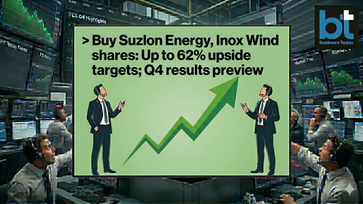 Systematix targets suggest 62 per cent potential upside for Inox Wind and 46 per cent upside for Suzlon Energy. Pic source: (AI Generated pic for representational purposes; Google Gemini AI)