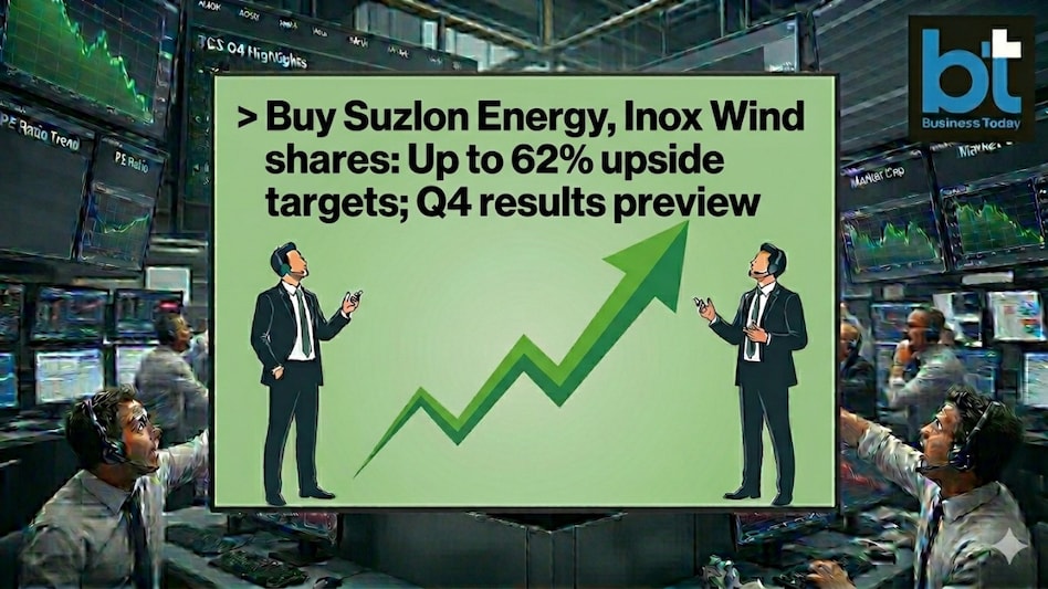 Systematix targets suggest 62 per cent potential upside for Inox Wind and 46 per cent upside for Suzlon Energy. Pic source: (AI Generated pic for representational purposes; Google Gemini AI) Systematix targets suggest 62 per cent potential upside for Inox Wind and 46 per cent upside for Suzlon Energy. Pic source: (AI Generated pic for representational purposes; Google Gemini AI)