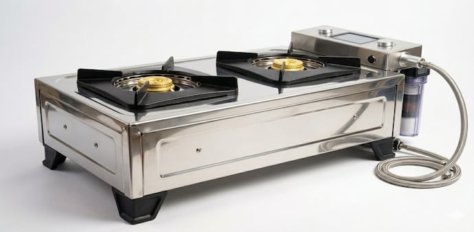 Each unit reportedly needs just 100 ml of distilled water or RO water and consumes 1 kWh of electricity to run for up to six hours of cooking. Each unit reportedly needs just 100 ml of distilled water or RO water and consumes 1 kWh of electricity to run for up to six hours of cooking.